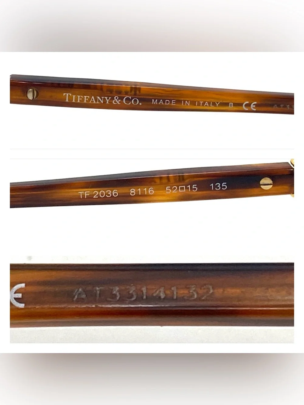 Tiffany & Co. Women’s Havana Honey Brown Full Frame Eyeglass TF2036 8116